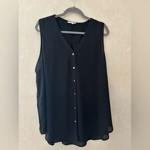 Maurices Black Buttoned Blouse